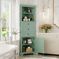 Tall Triangle Corner Storage Cabinet with Drawers & Adjustable Shelf
