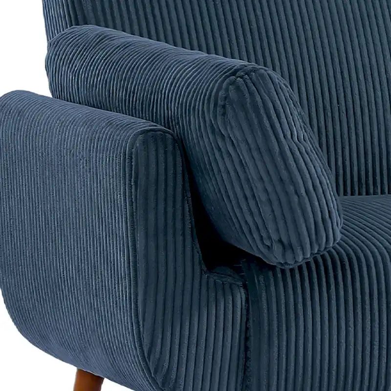 Convertible Corduroy Loveseat Sofa Bed with Adjustable Reclining Backrests