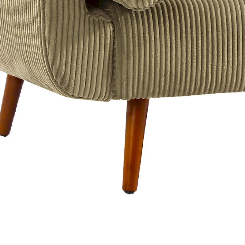 Convertible Corduroy Loveseat Sofa Bed with Adjustable Reclining Backrests