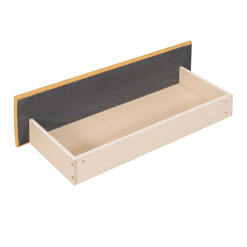 Twin Linen Upholstered Daybed with 2 Storage Drawers and Wood Slat Support