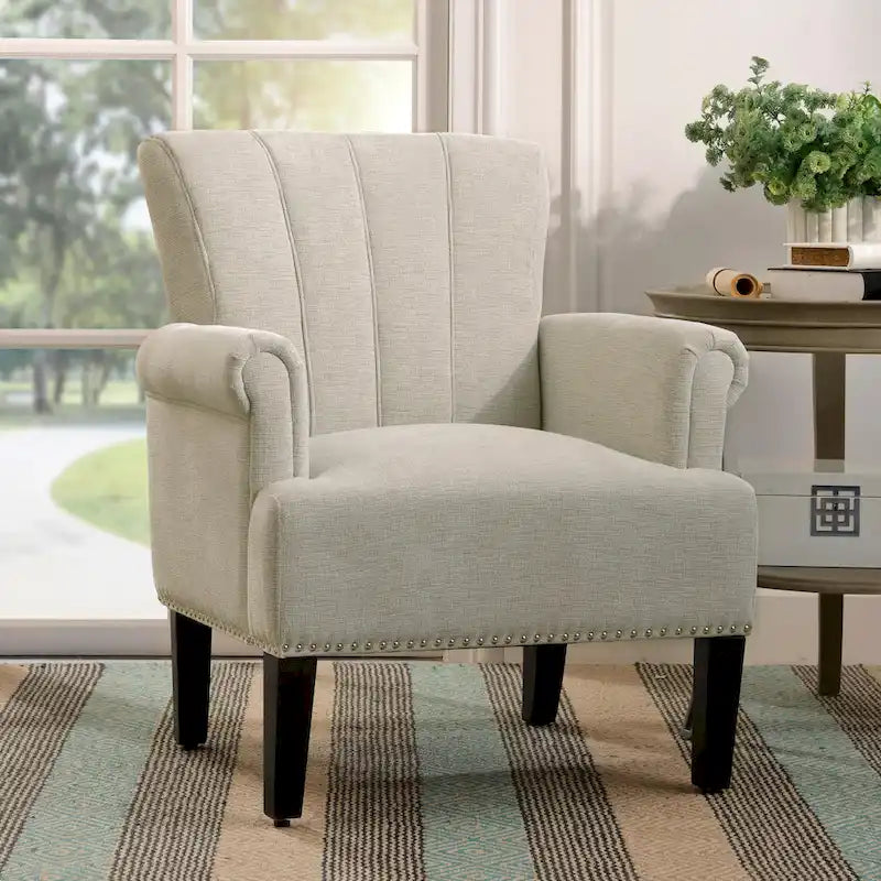 Tufted Polyester Accent Armchair