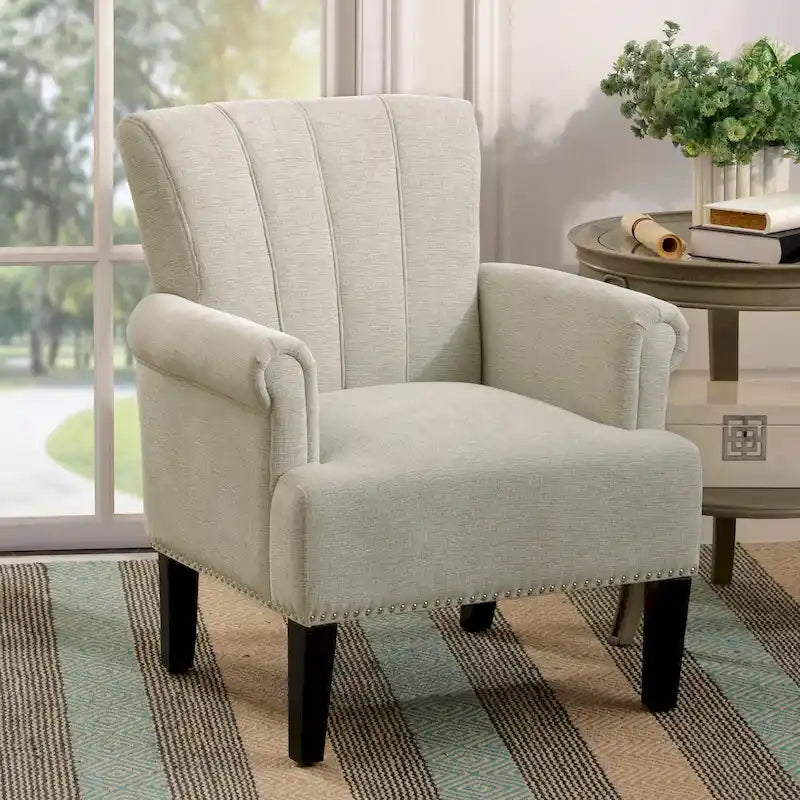 Tufted Polyester Accent Armchair