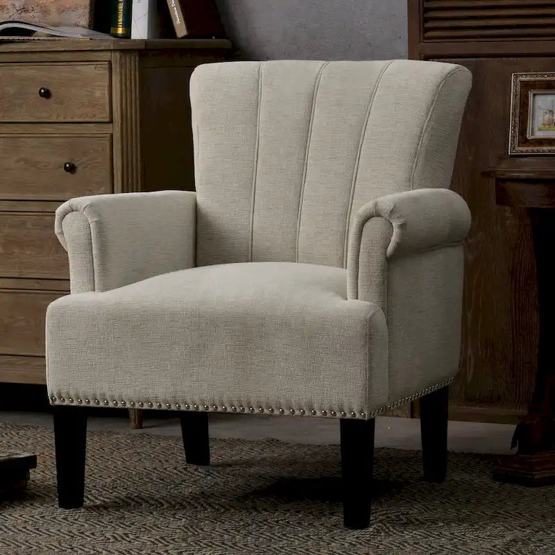 Tufted Polyester Accent Armchair