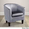 Velvet Upholstered Tub Chair with Curved Back & Double-Stitched Detailing