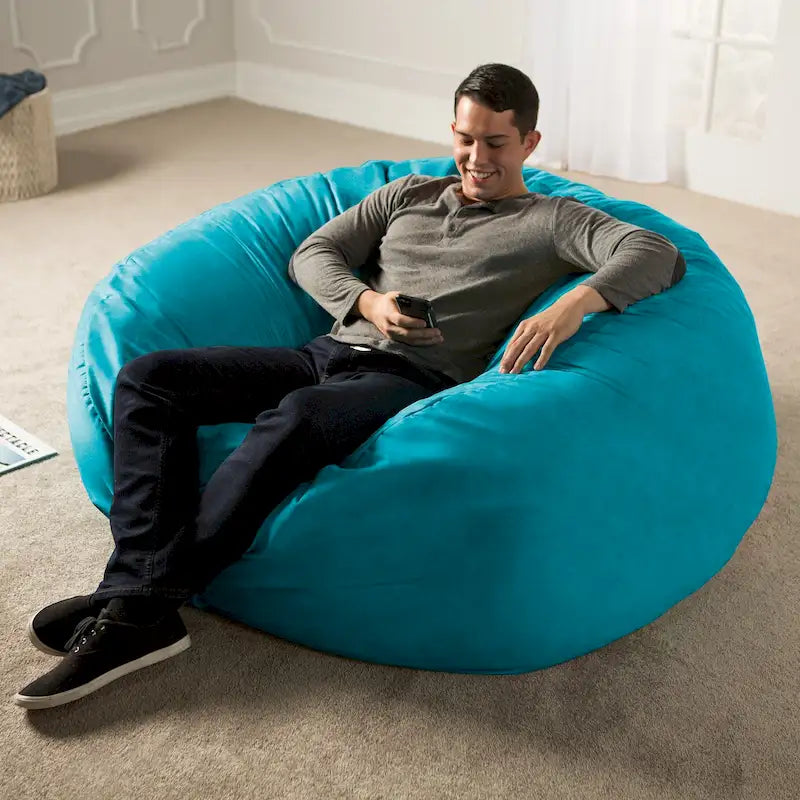 5 ft Giant Bean Bag Chair with Removable Washable Micro-Suede Cover