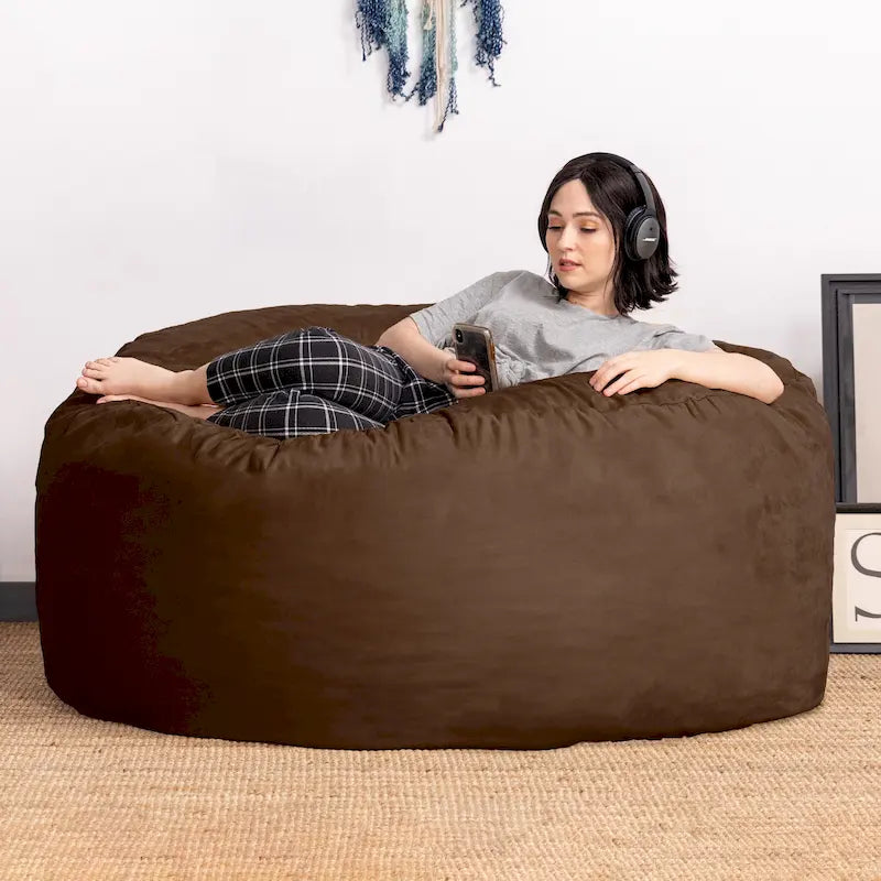 5 ft Giant Bean Bag Chair with Removable Washable Micro-Suede Cover