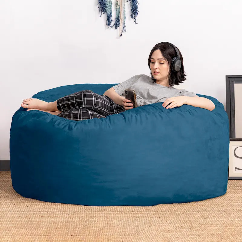 5 ft Giant Bean Bag Chair with Removable Washable Micro-Suede Cover