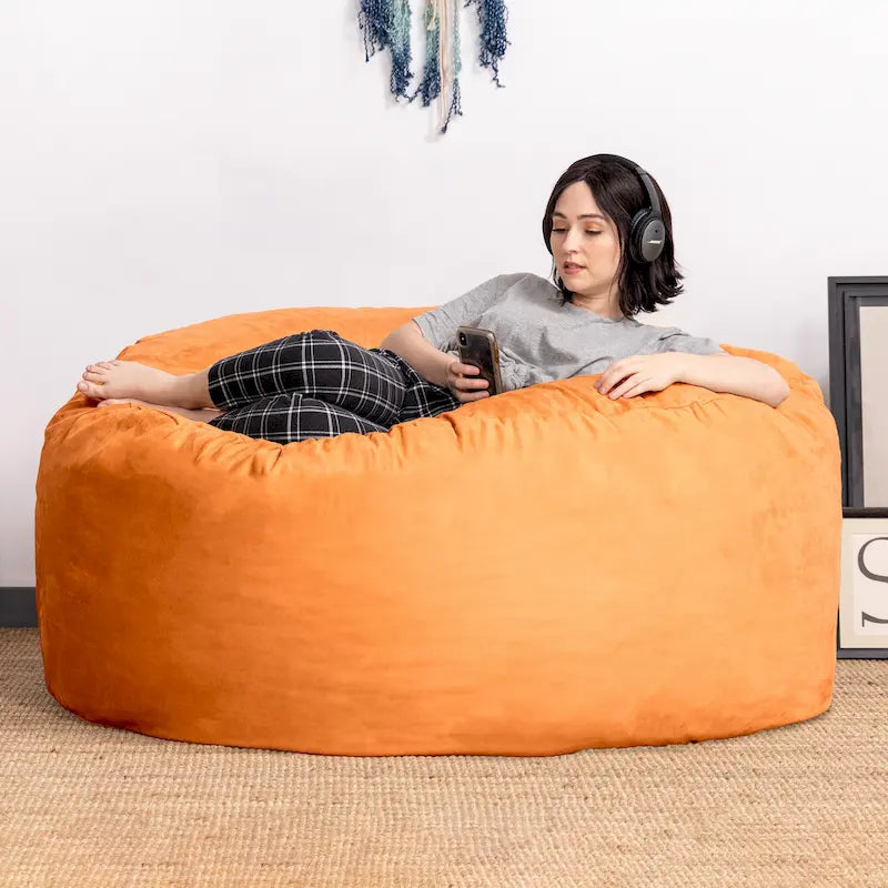 5 ft Giant Bean Bag Chair with Removable Washable Micro-Suede Cover
