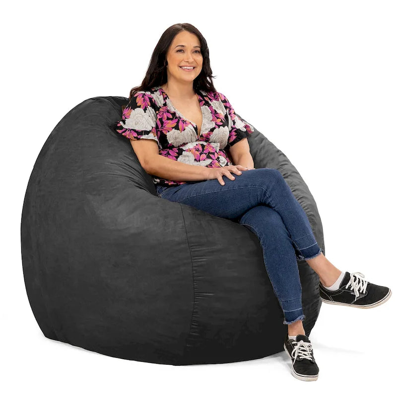 5 ft Giant Bean Bag Chair with Removable Washable Micro-Suede Cover