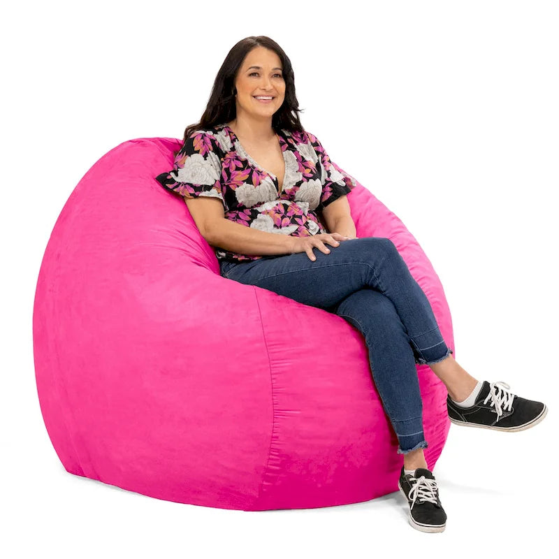 5 ft Giant Bean Bag Chair with Removable Washable Micro-Suede Cover
