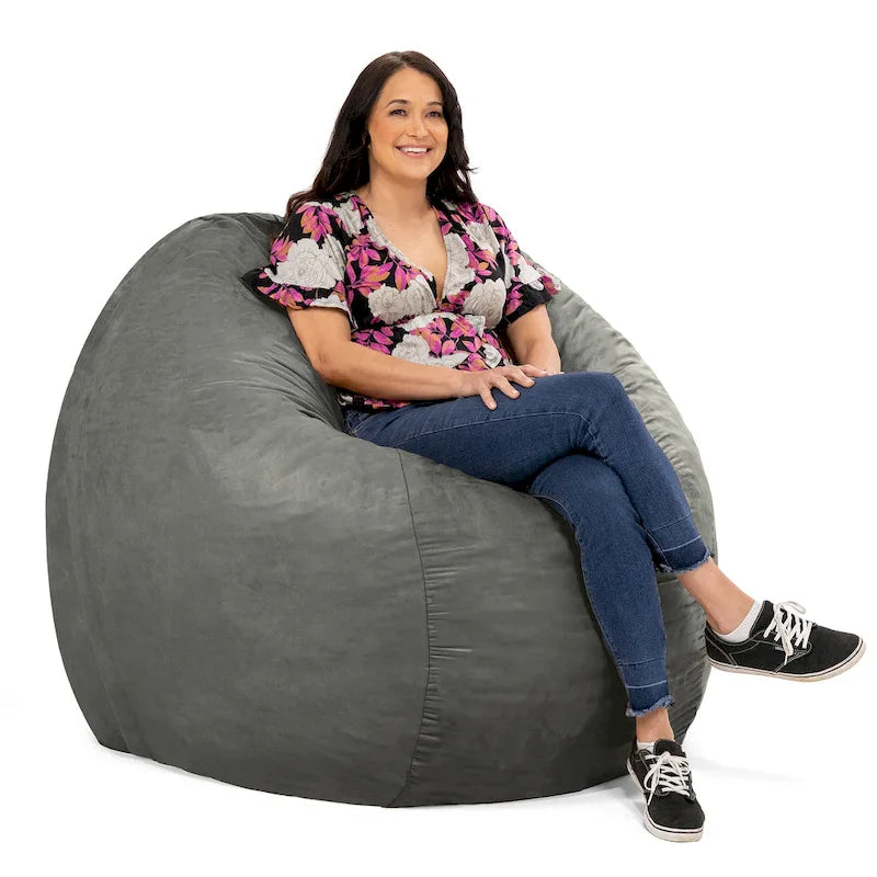 5 ft Giant Bean Bag Chair with Removable Washable Micro-Suede Cover