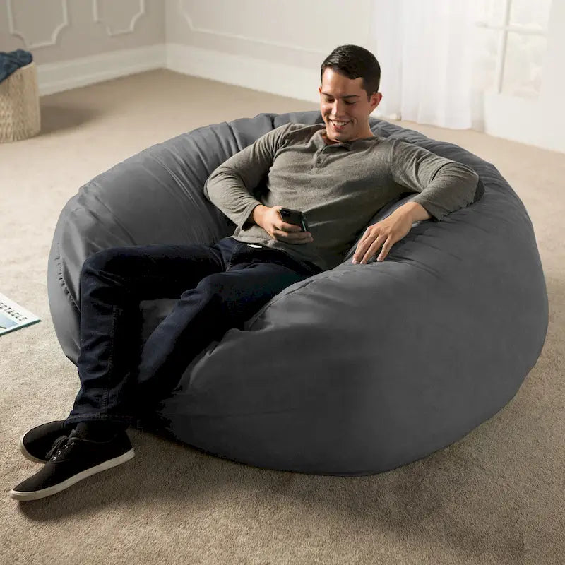 5 ft Giant Bean Bag Chair with Removable Washable Micro-Suede Cover