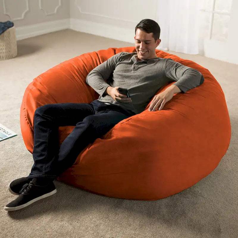 5 ft Giant Bean Bag Chair with Removable Washable Micro-Suede Cover