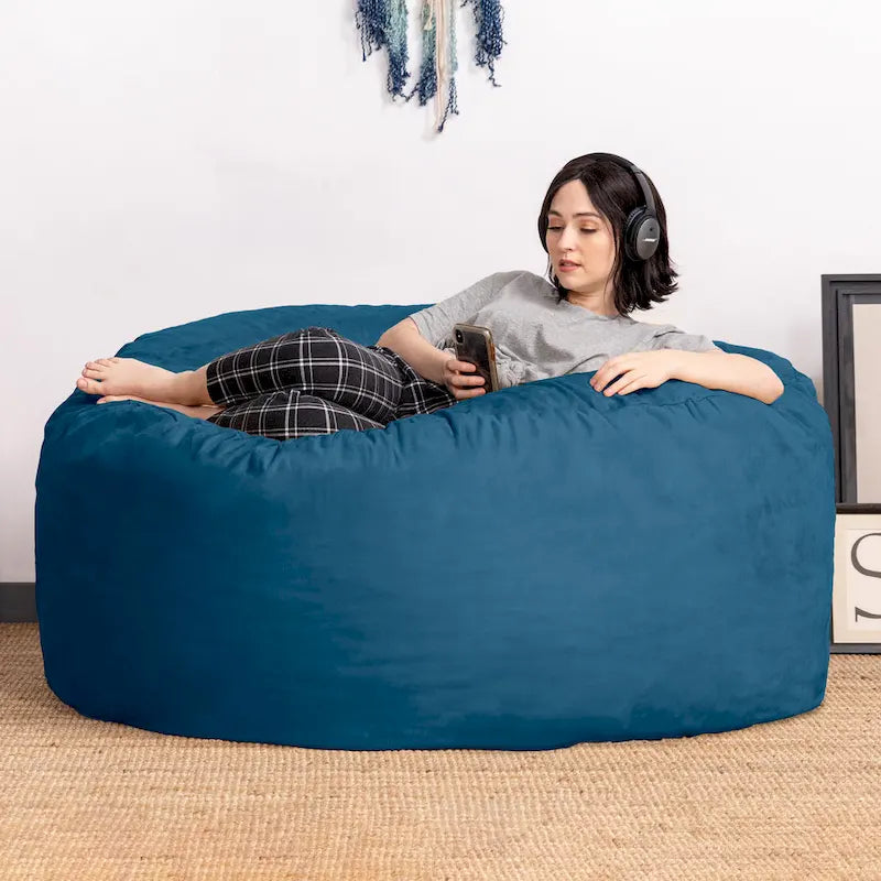 5 ft Giant Bean Bag Chair with Removable Washable Micro-Suede Cover