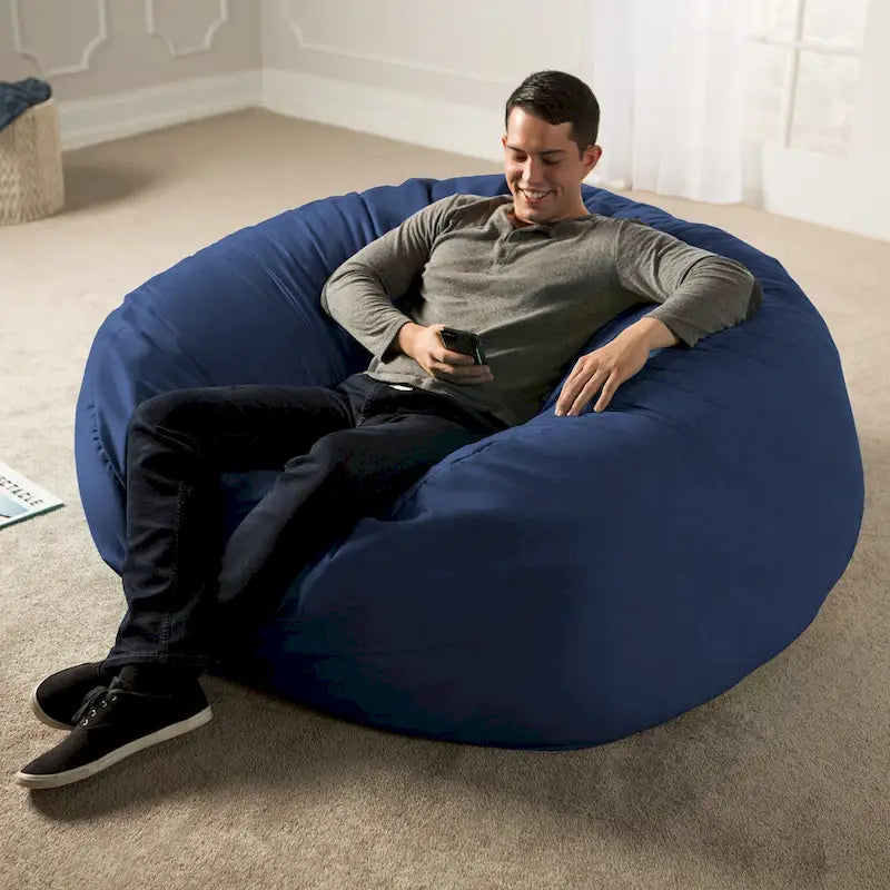 5 ft Giant Bean Bag Chair with Removable Washable Micro-Suede Cover