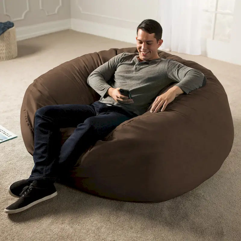 5 ft Giant Bean Bag Chair with Removable Washable Micro-Suede Cover