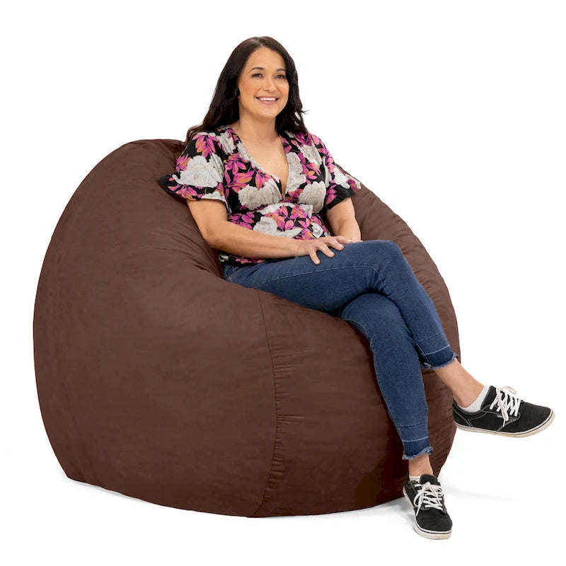 5 ft Giant Bean Bag Chair with Removable Washable Micro-Suede Cover
