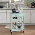 Compact Rolling Kitchen Island Cart with Drawer, Wine Rack and Produce Basket