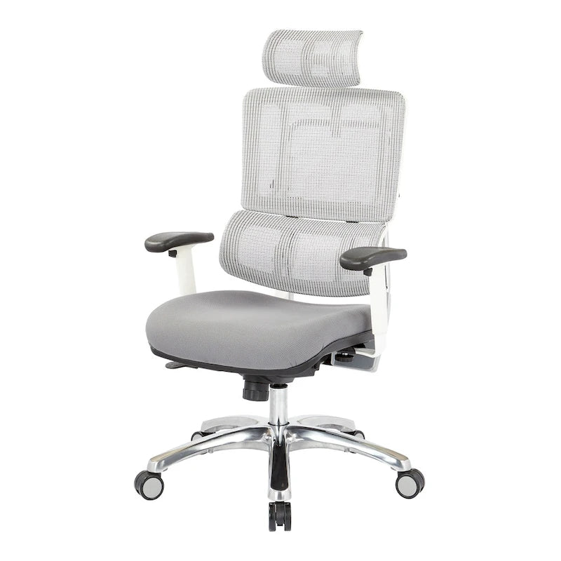 Ergonomic Mesh Back Office Chair with Adjustable Lumbar Support and Headrest