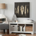 3-Cubby Open Storage Bench for Entryway, Living Room and Bedroom