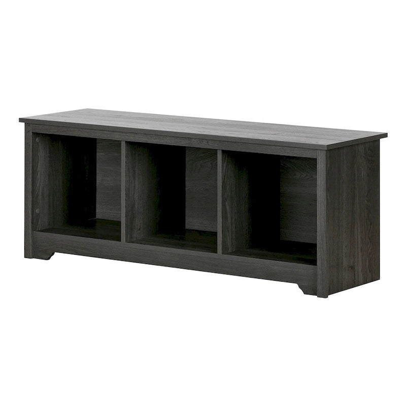 3-Cubby Open Storage Bench for Entryway, Living Room and Bedroom