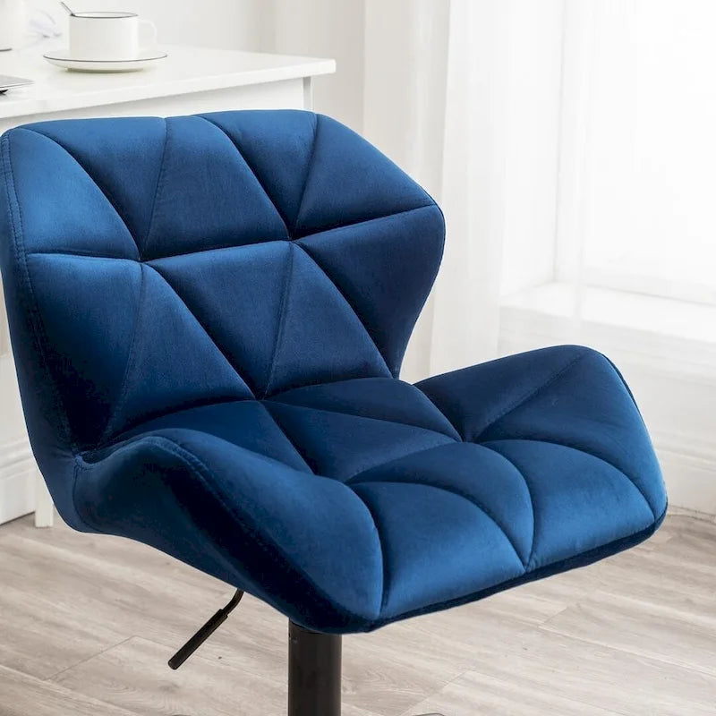 Velvet Diamond Tufted Swivel Office Chair with Adjustable Height