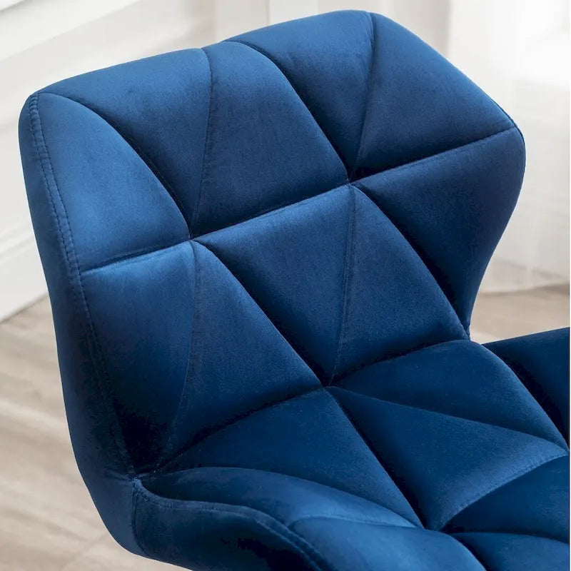 Velvet Diamond Tufted Swivel Office Chair with Adjustable Height