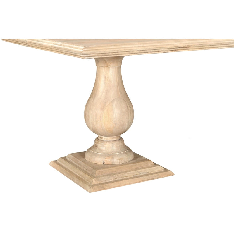 Solid Mango Wood Double Pedestal Dining Table