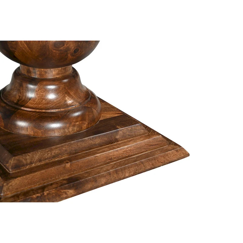 Solid Mango Wood Double Pedestal Dining Table