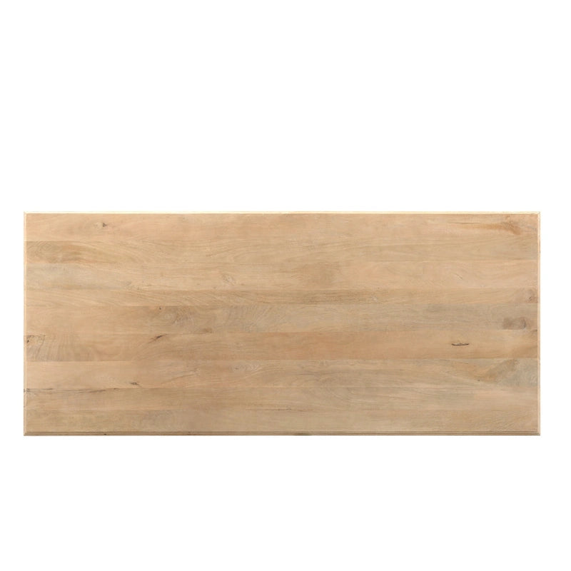 Solid Mango Wood Double Pedestal Dining Table